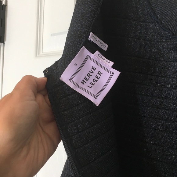 Herve Leger Lurex Essentials City Dark Night SzS - Picture 7 of 7